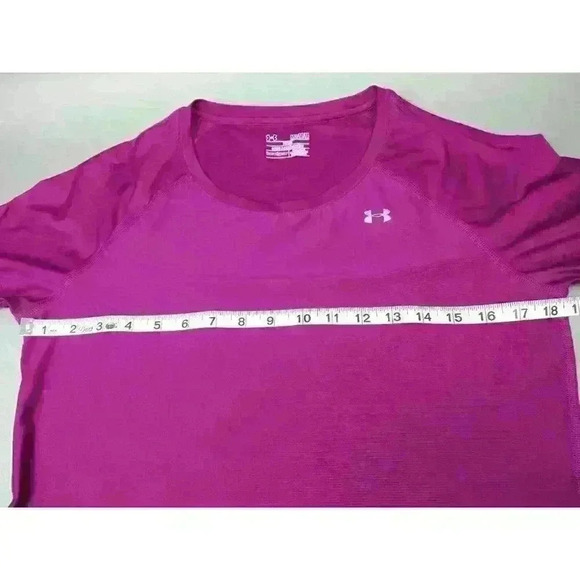 Under Armour Heatgear Fitted Alpha T-Shirt Raspberry Pink 1248505 Womens Medium - Picture 2 of 6